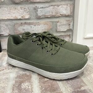 Nobull Shoes M 9.5 W 11 Army Canvas Trainer Green Athletic Crossfit Gym Lace Up